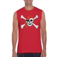 thumbnail image 1 of Normal is Boring - Men's Graphic T-Shirt Sleeveless, up to Men Size 3XL - Jolly Roger Skull & Crossbones, 1 of 5