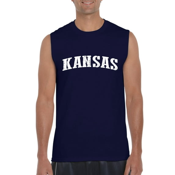Normal is Boring - Men's Graphic T-Shirt Sleeveless, up to Men Size 3XL - Kansas