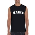 thumbnail image 1 of Normal is Boring - Men's Graphic T-Shirt Sleeveless, up to Men Size 3XL - Maine, 1 of 5