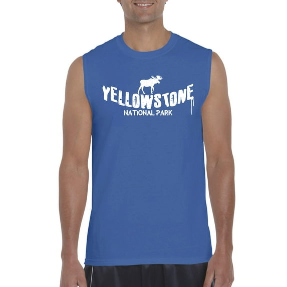 NIB - Men's Graphic T-Shirt Sleeveless - National Park Yellowstone