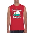 thumbnail image 1 of Normal is Boring - Men's Graphic T-Shirt Sleeveless, up to Men Size 3XL - One Happy Camper, 1 of 5