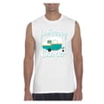 thumbnail image 1 of Normal is Boring - Men's Graphic T-Shirt Sleeveless, up to Men Size 3XL - One Happy Camper, 1 of 5