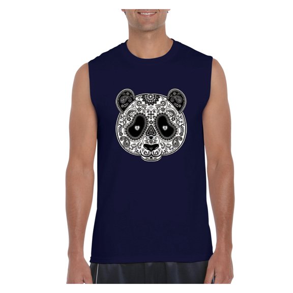 Normal is Boring - Men's Graphic T-Shirt Sleeveless, up to Men Size 3XL - Panda