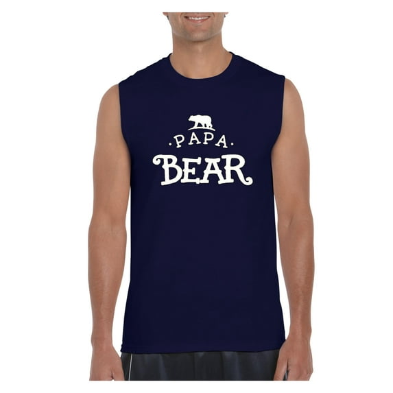 NIB - Men's Graphic T-Shirt Sleeveless - Papa Bear