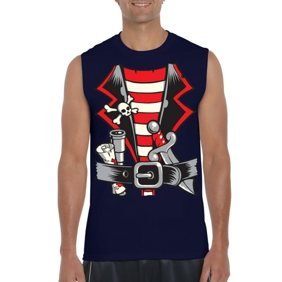 Normal is Boring - Men's Graphic T-Shirt Sleeveless, up to Men Size 3XL - Pirate Costume