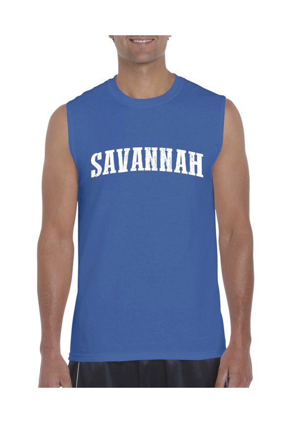 - Men's Graphic T-Shirt Sleeveless, up to Men Size 3XL - Savannah