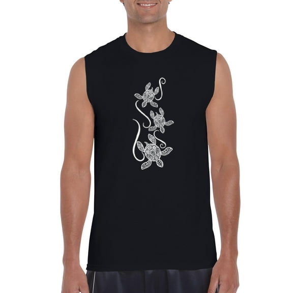 Normal is Boring - Men's Graphic T-Shirt Sleeveless, up to Men Size 3XL - Sea Turtles Hawaii