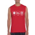 thumbnail image 1 of NIB - Men's Graphic T-Shirt Sleeveless - Eat Sleep Soccer, 1 of 5