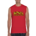 thumbnail image 1 of Normal is Boring - Men's Graphic T-Shirt Sleeveless, up to Men Size 3XL - Softball Play Hard or Go Home, 1 of 5