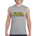 thumbnail image 1 of Normal is Boring - Men's Graphic T-Shirt Sleeveless, up to Men Size 3XL - Softball Play Hard or Go Home, 1 of 2