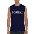thumbnail image 1 of Normal is Boring - Men's Graphic T-Shirt Sleeveless, up to Men Size 3XL - Softball with Ball, 1 of 5