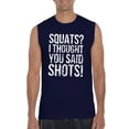 thumbnail image 1 of Normal is Boring - Men's Graphic T-Shirt Sleeveless, up to Men Size 3XL - Squats I Thought You Said, 1 of 5
