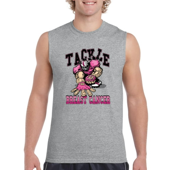 Normal is Boring - Men's Graphic T-Shirt Sleeveless, up to Men Size 3XL - Tackle Breast Cancer