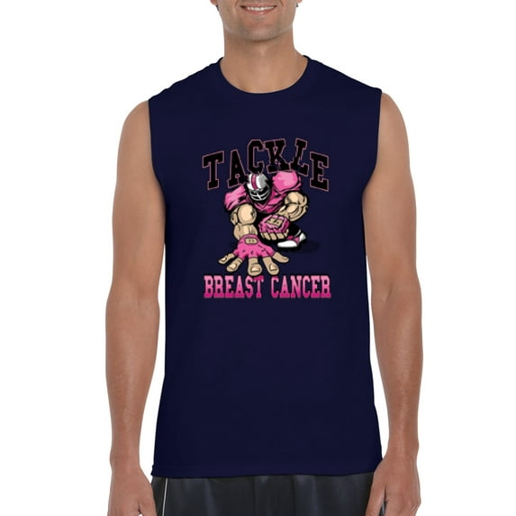 Normal is Boring - Men's Graphic T-Shirt Sleeveless, up to Men Size 3XL - Tackle Breast Cancer