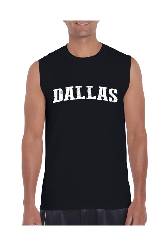 - Men's Graphic T-Shirt Sleeveless, up to Men Size 3XL - Texas