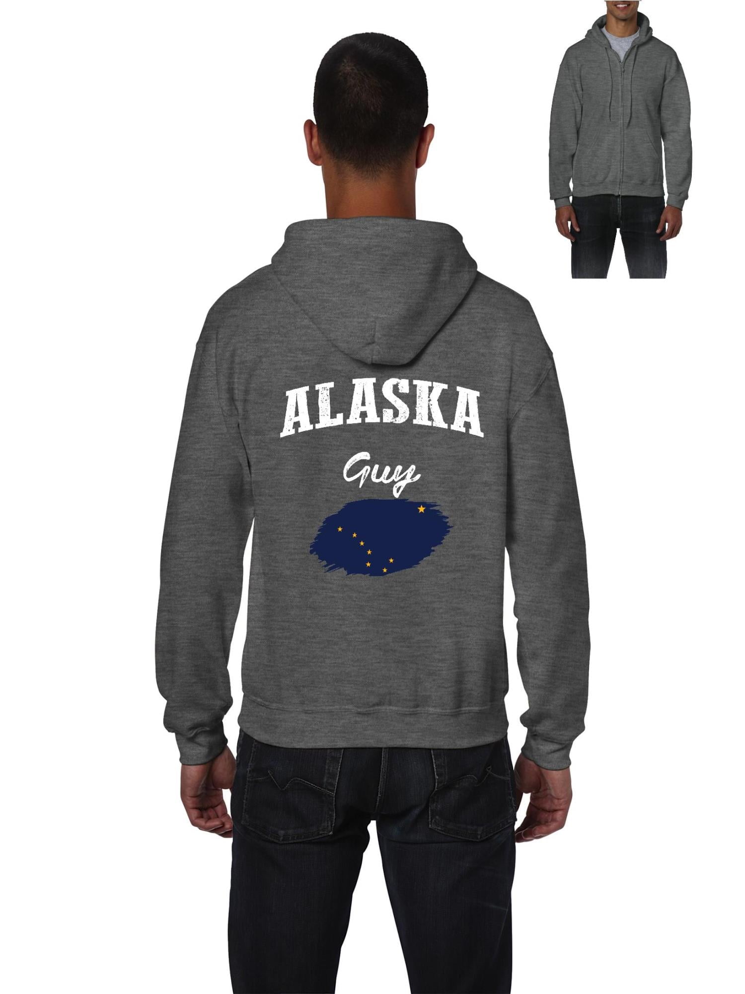 Normal is Boring - Men's Sweatshirt Full-Zip Pullover, up to Men Size 5XL -  Alaska Flag 