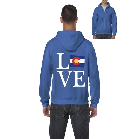 Normal is Boring - Men's Sweatshirt Full-Zip Pullover, up to Men Size 5XL - Colorado