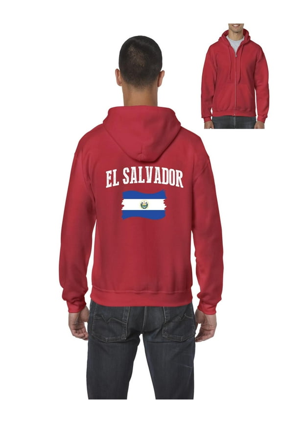 - Men's Sweatshirt Full-Zip Pullover - El Salvador