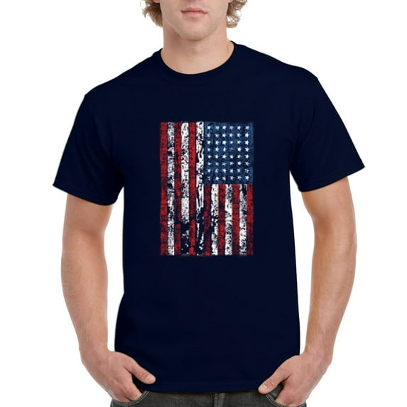 Normal is Boring - Men's T-Shirt Short Sleeve, up to Men Size 5XL - American Flag 4th of July