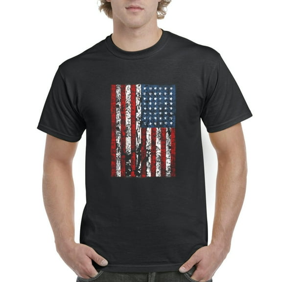 Normal is Boring - Men's T-Shirt Short Sleeve, up to Men Size 5XL - American Flag 4th of July