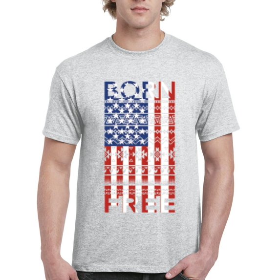 NIB - Men's T-Shirt Short Sleeve - American Flag 4th of July