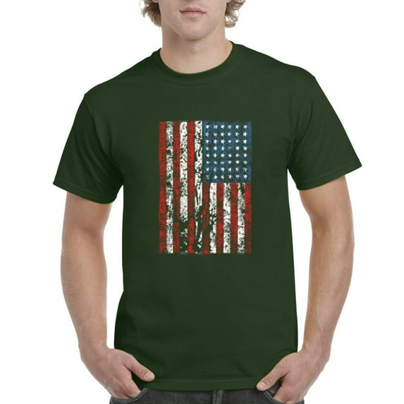 Normal is Boring - Men's T-Shirt Short Sleeve, up to Men Size 5XL - American Flag 4th of July