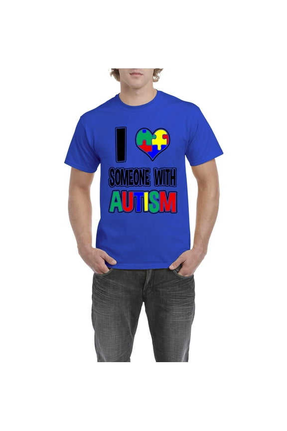 - Men's T-Shirt Short Sleeve, up to Men Size 5XL - Autism Awareness