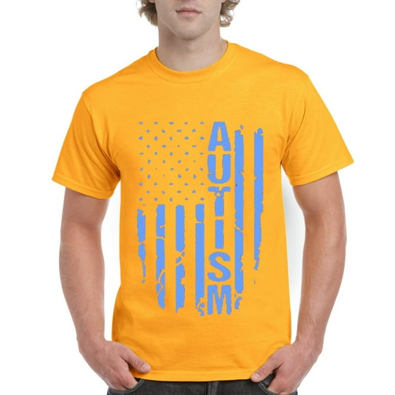 Normal is Boring - Men's T-Shirt Short Sleeve, up to Men Size 5XL - Autism Flag