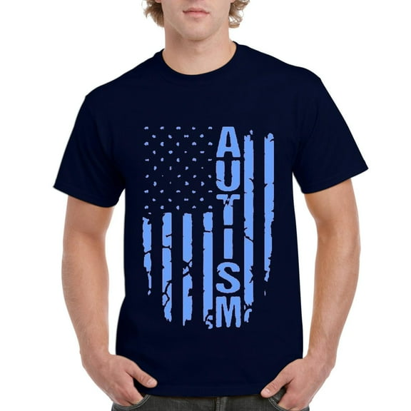 Normal is Boring - Men's T-Shirt Short Sleeve, up to Men Size 5XL - Autism Flag