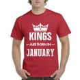 thumbnail image 1 of NIB - Men's T-Shirt Short Sleeve - Birthday Gift Kings Are Born In January, 1 of 3