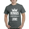 thumbnail image 1 of NIB - Men's T-Shirt Short Sleeve - Birthday Gift Kings Are Born In June, 1 of 3