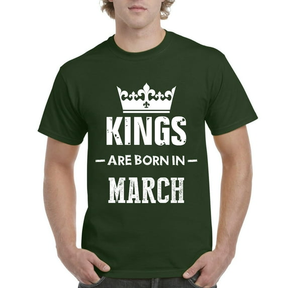 NIB - Men's T-Shirt Short Sleeve - Birthday Gift Kings Are Born In March