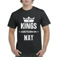 thumbnail image 1 of NIB - Men's T-Shirt Short Sleeve - Birthday Gift Kings are Born in May, 1 of 5