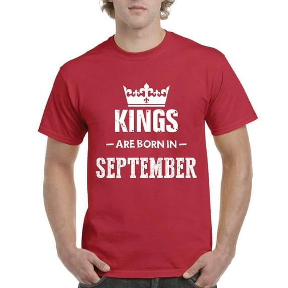 NIB - Men's T-Shirt Short Sleeve - Birthday Gift Kings Are Born In September
