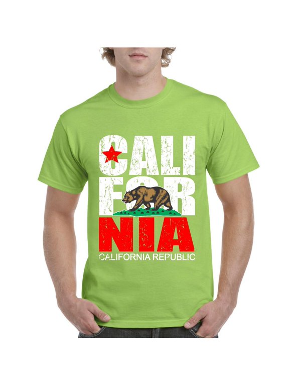 - Men's T-Shirt Short Sleeve, up to Men Size 5XL - California Cali