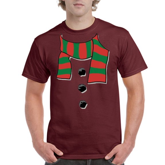 Normal is Boring - Men's T-Shirt Short Sleeve, up to Men Size 5XL - Christmas Snowman Scarf