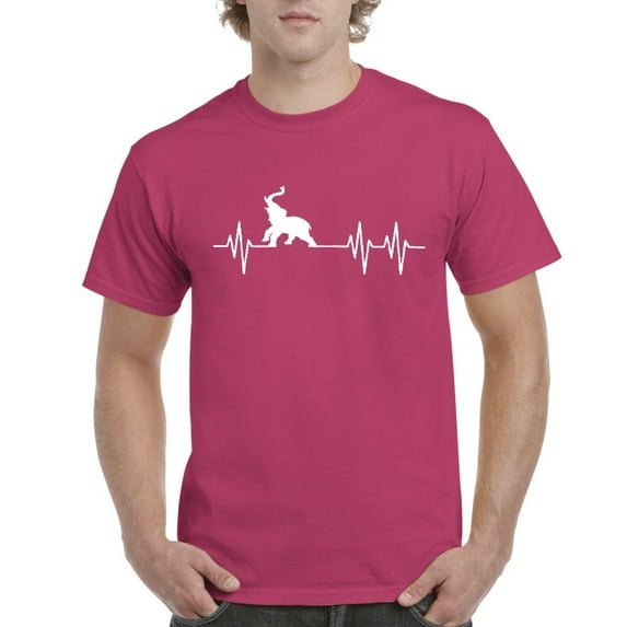 Normal is Boring - Men's T-Shirt Short Sleeve, up to Men Size 5XL - Elephant Heartbeat