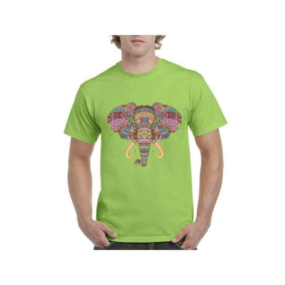 NIB - Men's T-Shirt Short Sleeve - Elephant Mosaic