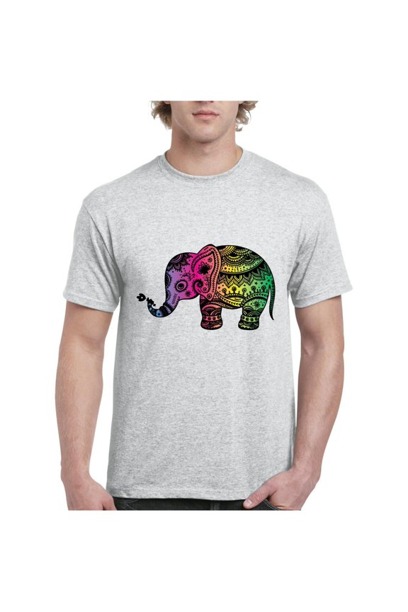 - Men's T-Shirt Short Sleeve, up to Men Size 5XL - Elephant
