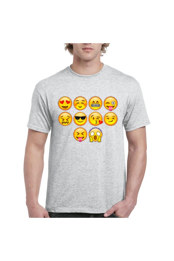 - Men's T-Shirt Short Sleeve, up to Men Size 5XL - Emoji Entourage