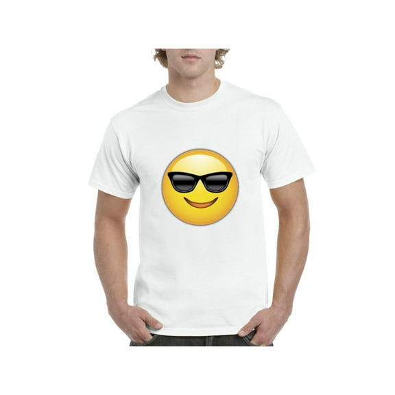 Normal is Boring - Men's T-Shirt Short Sleeve, up to Men Size 5XL - Emoji with Sunglasses