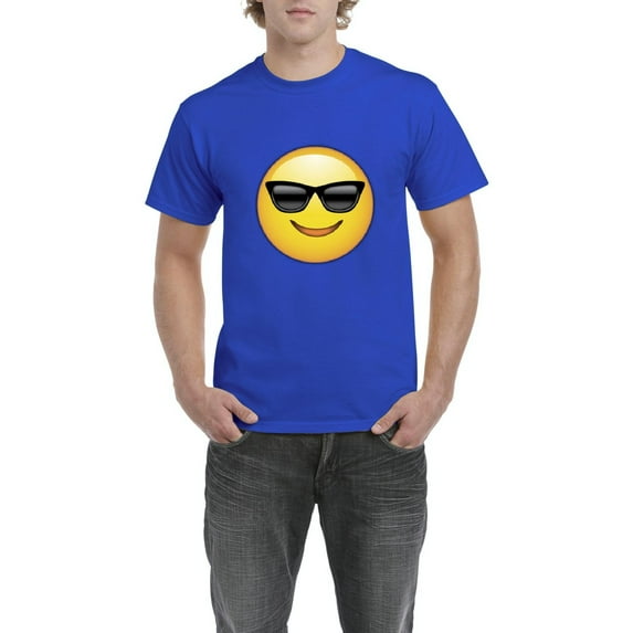 Normal is Boring - Men's T-Shirt Short Sleeve, up to Men Size 5XL - Emoji with Sunglasses