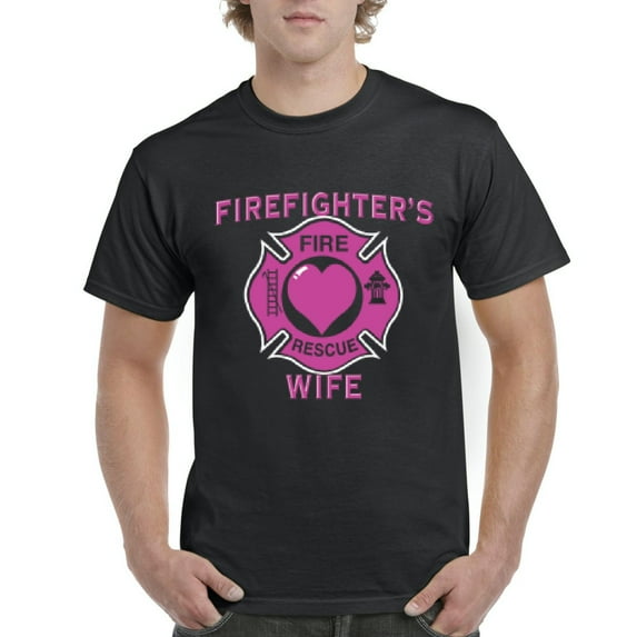 Normal is Boring - Men's T-Shirt Short Sleeve, up to Men Size 5XL - Firefighter`s Wife