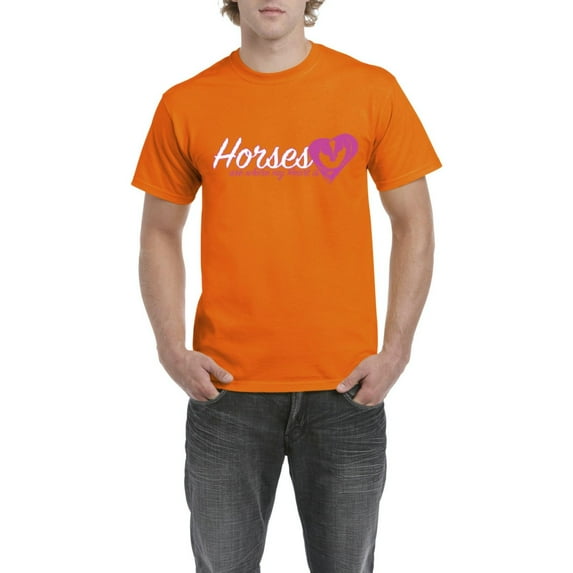 NIB - Men's T-Shirt Short Sleeve - Horses Where My Heart Is
