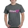 thumbnail image 1 of Normal is Boring - Men's T-Shirt Short Sleeve, up to Men Size 5XL - Horses Where My Heart Is, 1 of 5