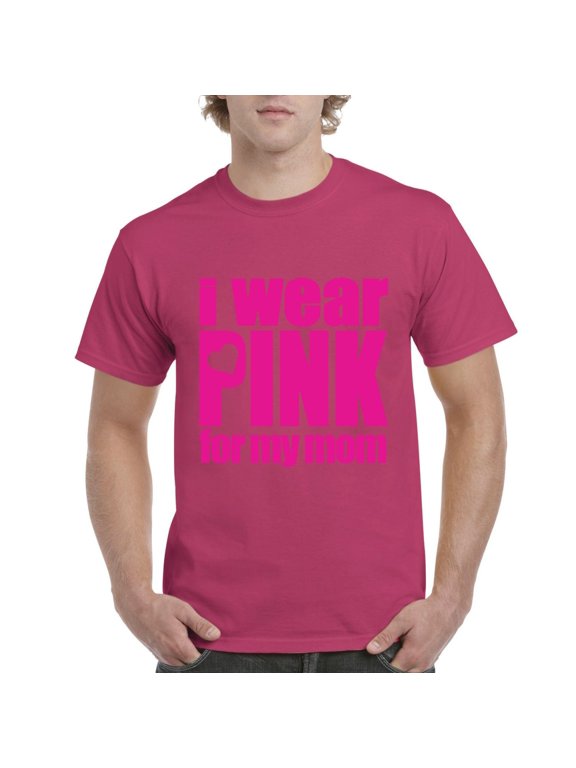 - Men's T-Shirt Short Sleeve, up to Men Size 5XL - I Wear Pink for My Mom