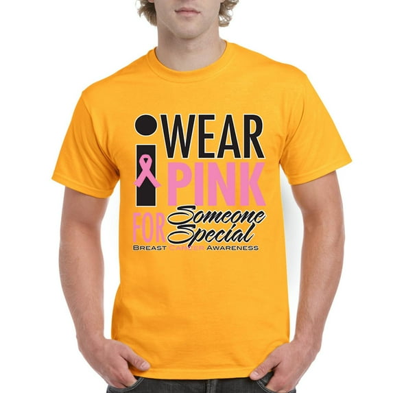 NIB - Men's T-Shirt Short Sleeve - I Wear Pink for Someone Special