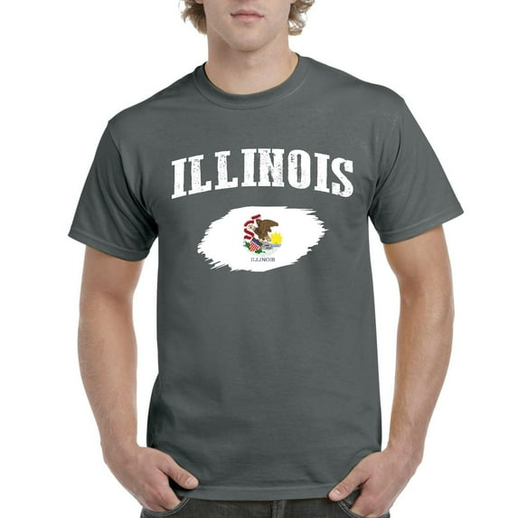 NIB - Men's T-Shirt Short Sleeve - IL Illinois Flag
