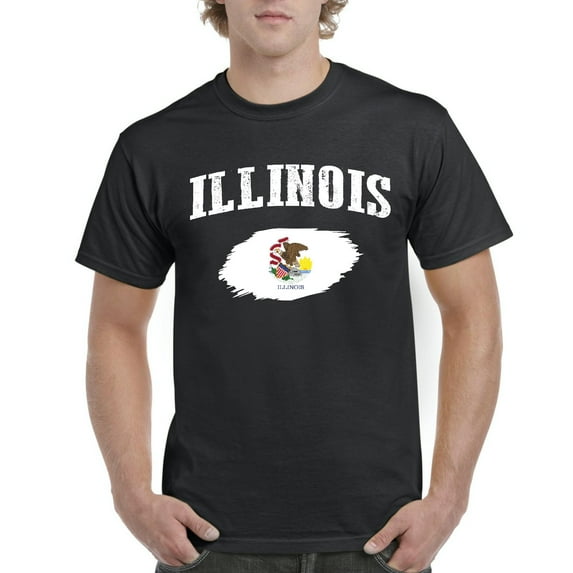 NIB - Men's T-Shirt Short Sleeve - IL Illinois Flag