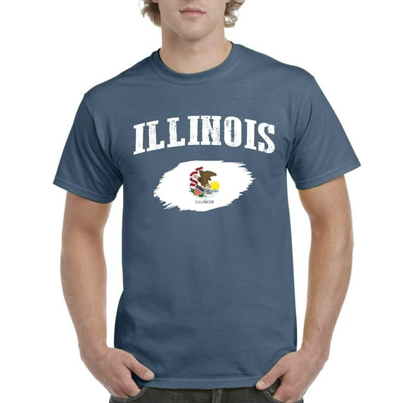 NIB - Men's T-Shirt Short Sleeve - IL Illinois Flag